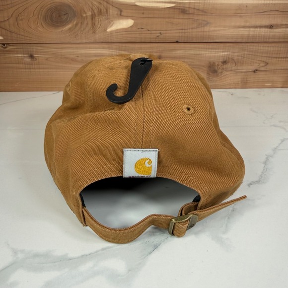 Carhartt Canvas Script Graphic Cap Brown Women's One Size AH5247W Adjustable - Picture 5 of 9